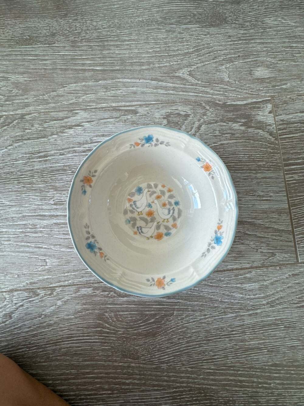Action Country Classics Goose Bowl Floral Vintage 1988